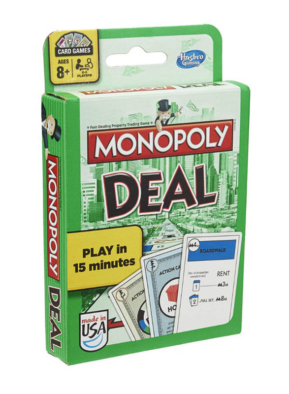 Hasbro 110-Piece Monopoly Deal Card Game, Ages 8+, Multicolour