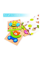 4-Piece Wooden Animal Puzzles For Toddlers, HTX202111055, Ages 1+