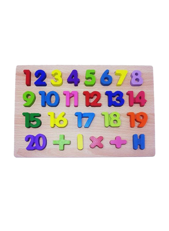 Webby 26-Piece Wooden Numbers Puzzle Toy