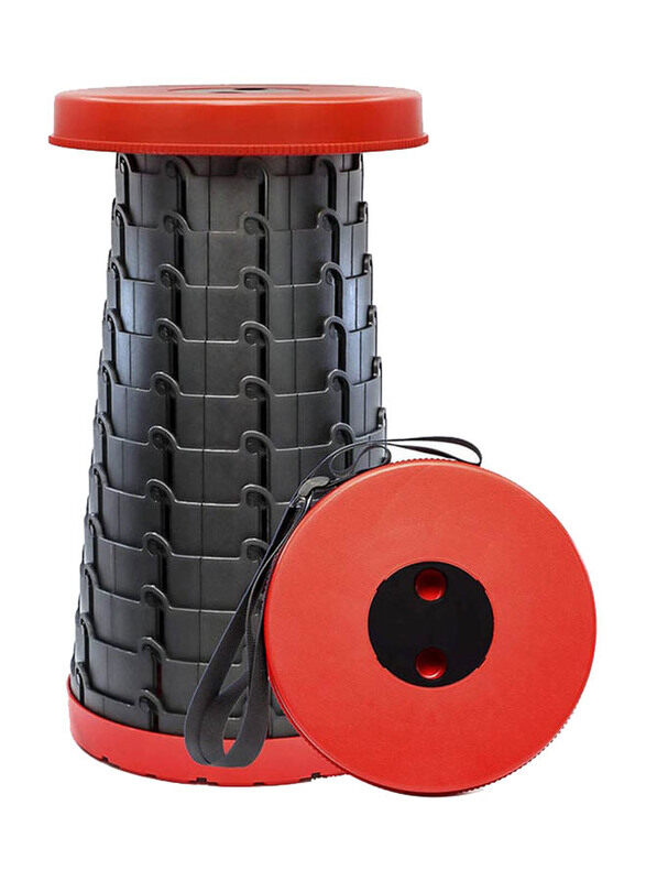 

Generic Retractable Telescopic Portable, Stool Black/Red