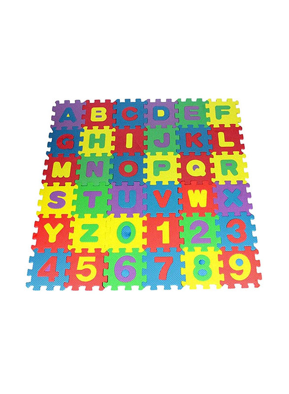 Oem 36-Piece Alphanumeric Educational Puzzle Blocks Mat, Ages 3+