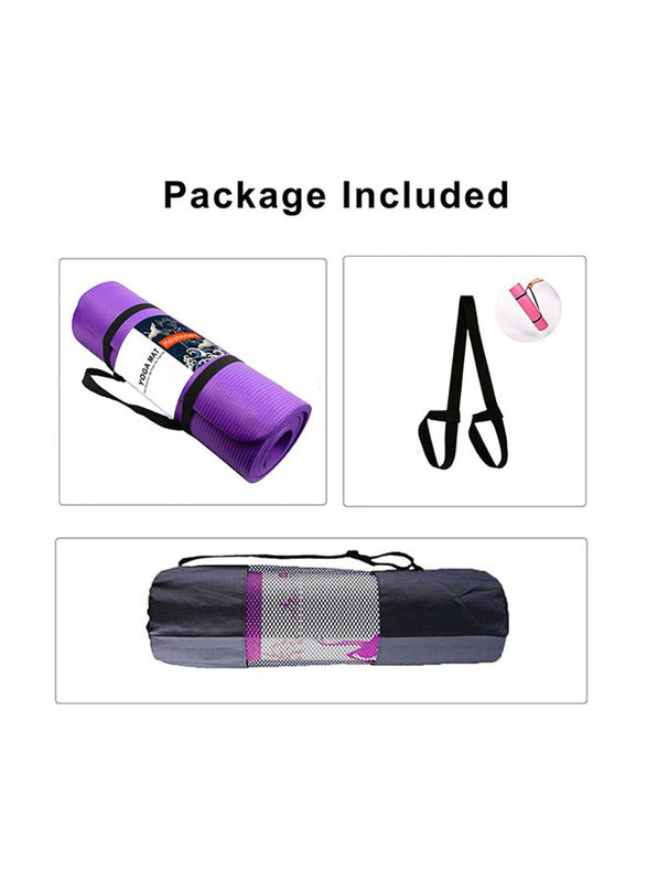 Holahoney Foldable Yoga Mat, 183 x 61cm, Purple