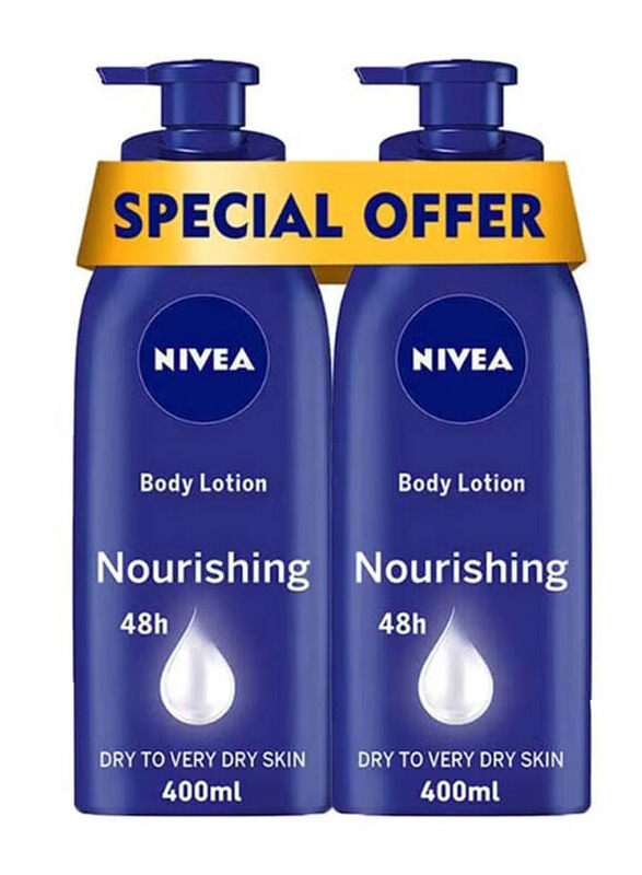 

Nivea Nourishing Body Lotion with Almond Oil, 2 x 400ml