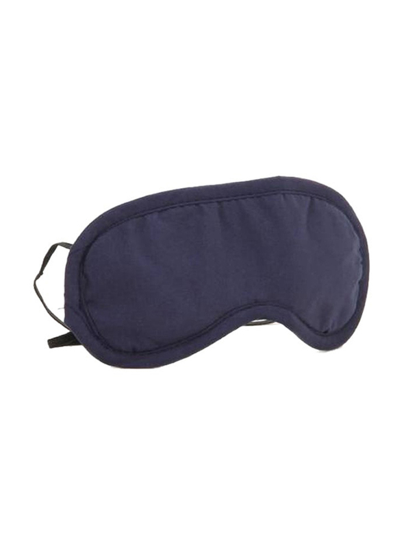 Travel Blue Cotton Pillow with Eye Mask, Blue