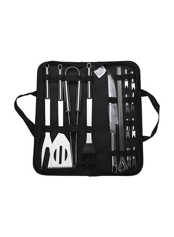 

Generic Cooking Food Grill Tool Set With Storage Case, HV-84, Silver/Black