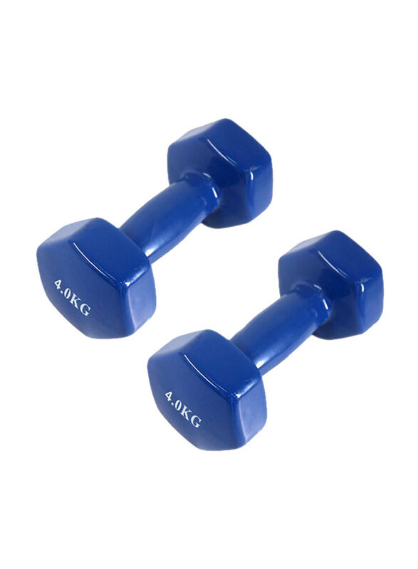 

Generic Hexagonal Dumbbells Set, 2 x 4 KG, Blue
