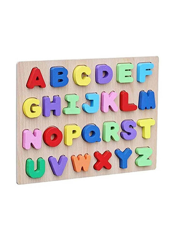 Webby Wooden Alphabets Learning Toy, Ages 3+, Multicolour