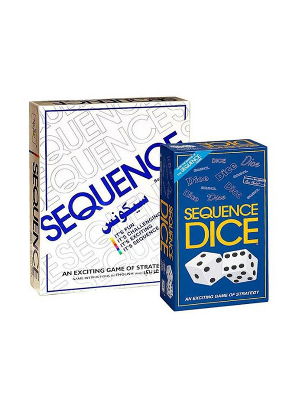 Sequence and Dice Board Game Set, Ages 10+, Multicolour