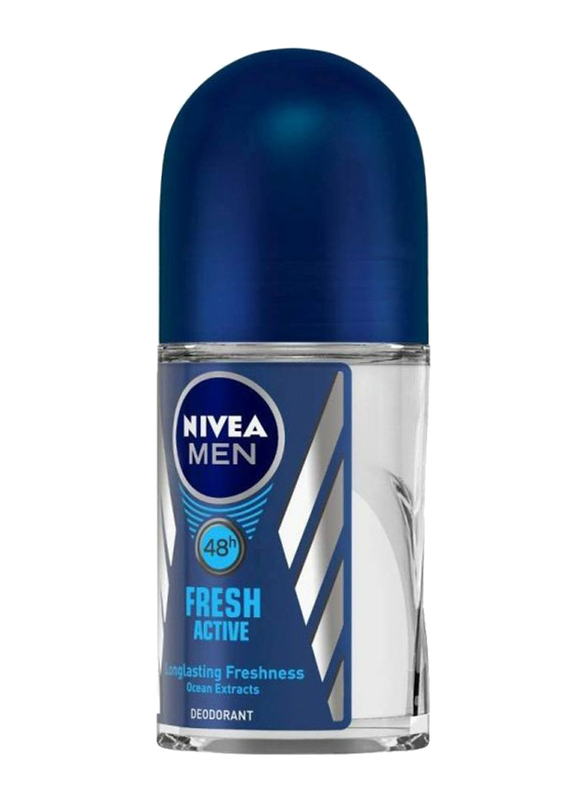 Nivea 48H Fresh Active Antiperspirant Roll-On for Men, 50ml