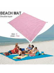 Portable Double Layer Camping Picnic Beach Mat, 150x120cm, Pink