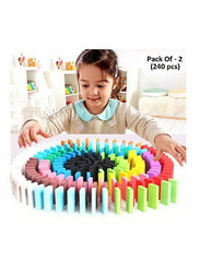 Seven Moon Wooden Domino Building Blocks Set, 240 Pieces, Ages 1+