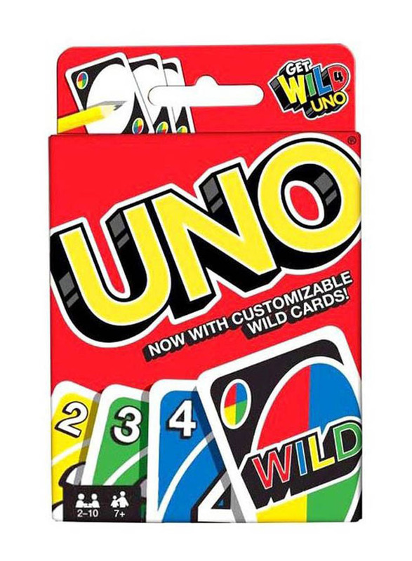 Mattel 108-Piece Get Wild Uno Card Game, Ages 7+, Multicolour