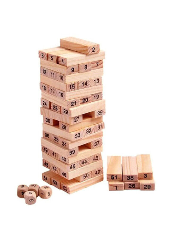 

Unique Wooden Stacking Blocks Set, 54 Pieces, Ages 3+