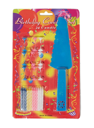 Sarvah Birthday Candle with Knife Set, Blue
