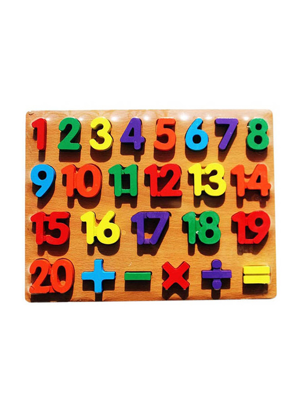 Numbers Puzzle Board Wooden Educational Baby Toddler Toy, Ages 2+, 1224VNY7DBD