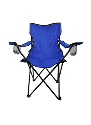 Kole Imports Folding Camp Chair, 32.5 Inch, Blue/Black