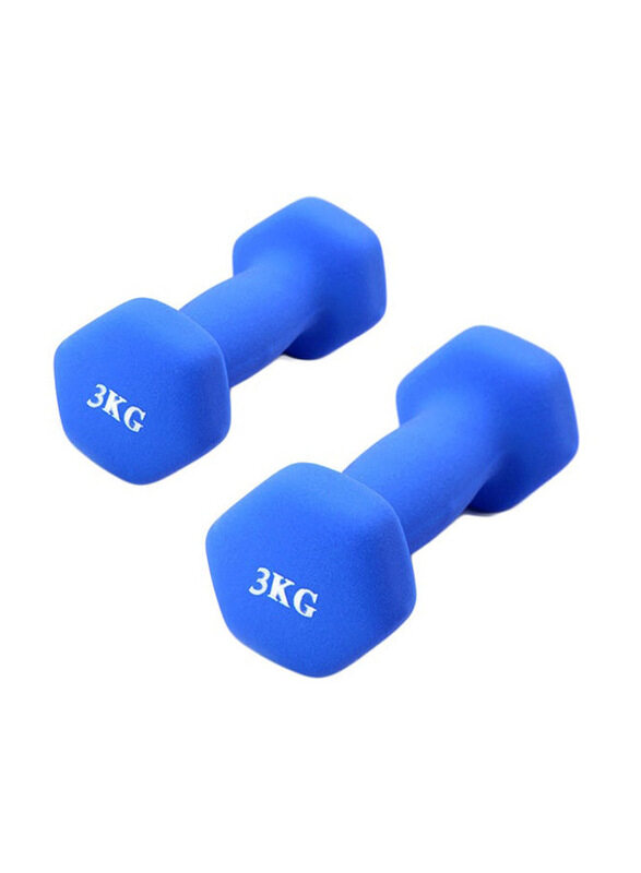 

Generic Hexagon Dumbbell Set, 2 x 3 KG, Blue