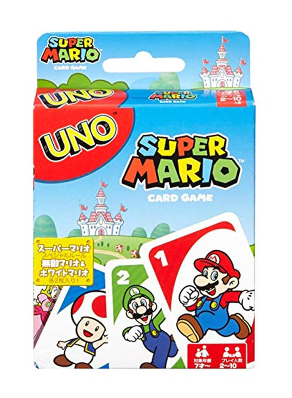 Uno Super Mario Card Game, Ages 7+, DRD00, Multicolour