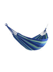 One Size Multifunctional Outdoor Portable Canvas Hammock, Blue/Green