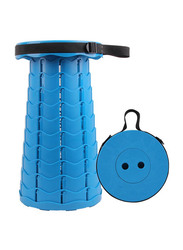 Outdoor Pp Folding Telescopic Stool, Sea Blue