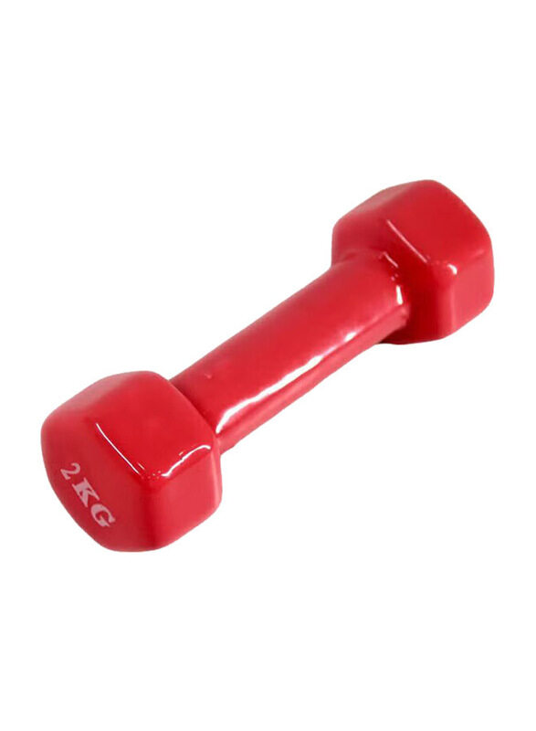 

Generic Hexagonal Dumbbell, 2 KG, Red