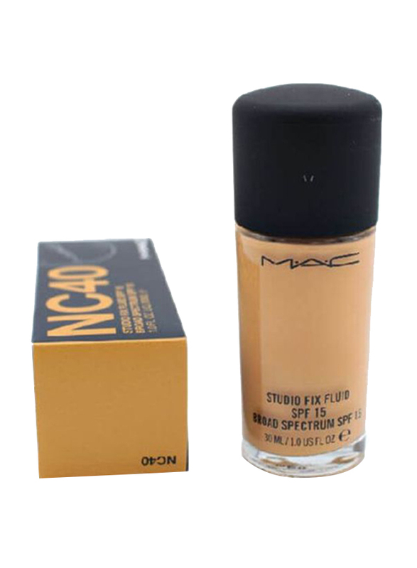 Mac Studio Fix Fluid Liquid Foundation SPF15,  30ml,  NC40,  Beige