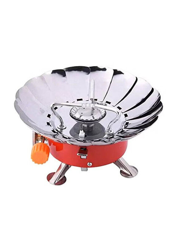 

Generic One Size Portable Gas Stove, Silver/Red