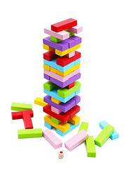 Webby Wooden Colourful Building Blocks, 48 Piece, Ages 3+, Multicolour