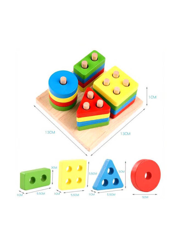 Wooden Matching Blocks Set, Ages 3+