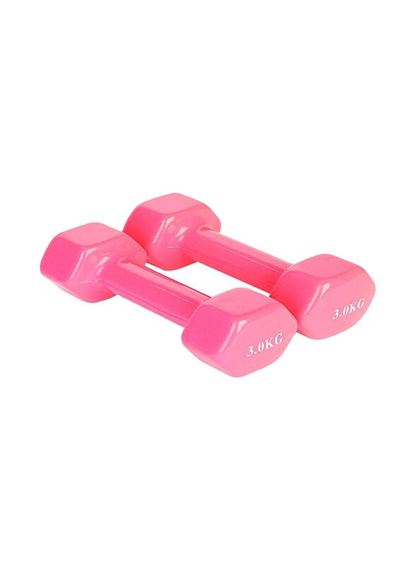 

Generic Hexagonal Dumbbell Set, 2 x 3 KG, Pink