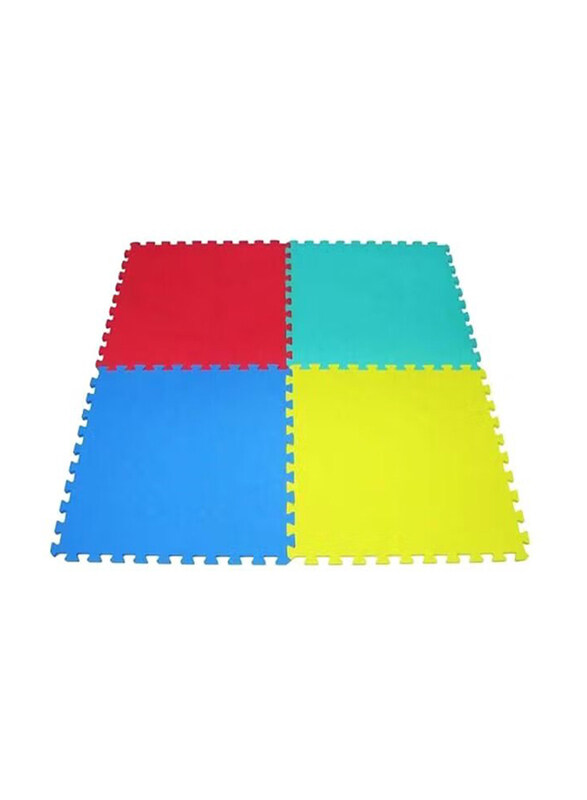 

RbwToy High-Quality & Durable Protective Floor Rubber Foam Mat Set, 4 Piece, Multicolour