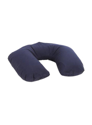 Travel Blue Cotton Pillow with Eye Mask, Blue