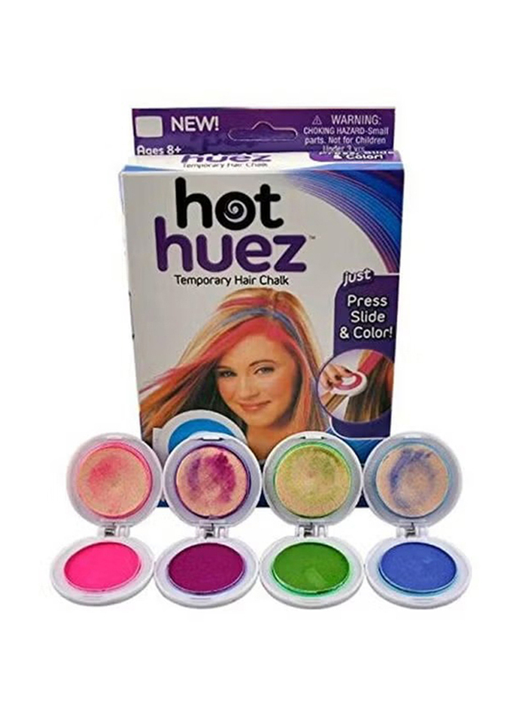 Hot Huez Hair Chalk Pastel Colour Set, 4 Pieces, HOT_HUEZ_41, Multicolour