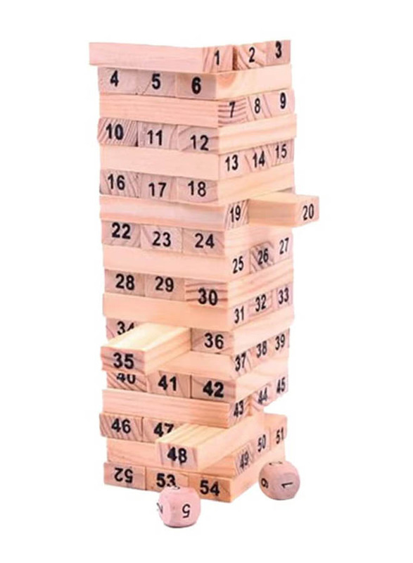 Wooden Tower Hardwood Building Blocks Toy, Ages 6+