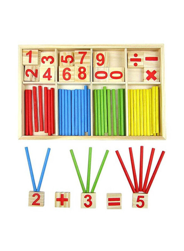 Wooden Counting Sticks Toys, Ages 2+, Multicolour