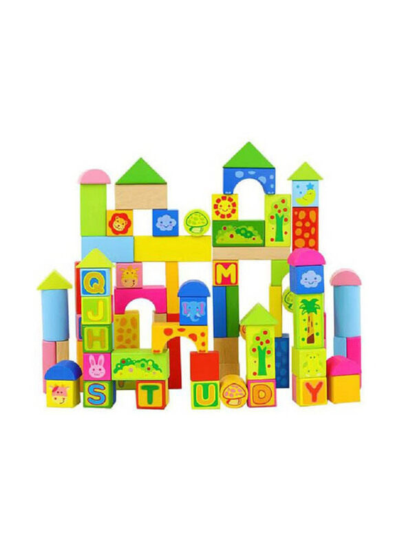 

Roco 50-Piece Wooden Stacking Block Set, Ages 2+, Multicolour