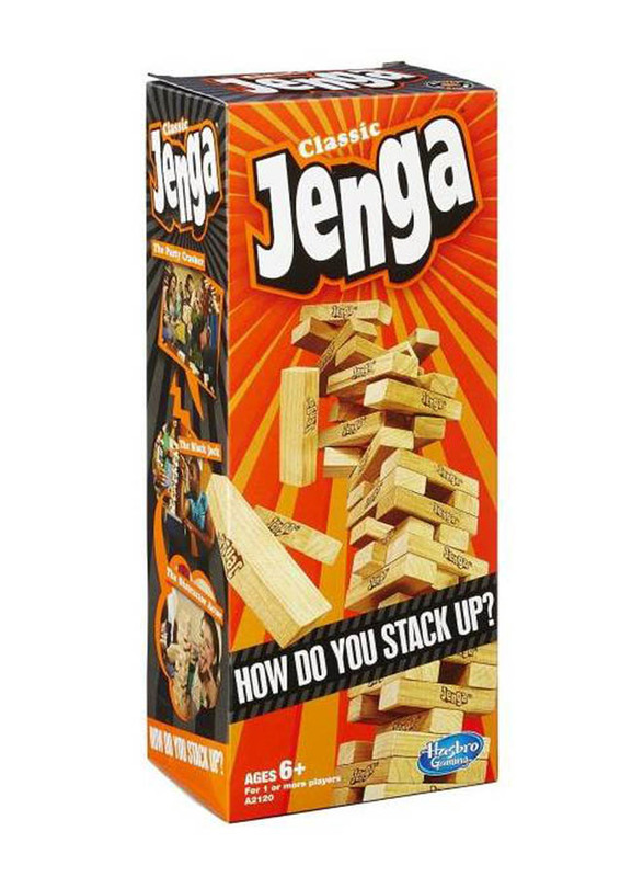 Hasbro 54-Piece Classic Jenga Game Set, A2120, Ages 6+