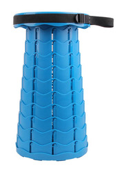 Outdoor Pp Folding Telescopic Stool, Sea Blue