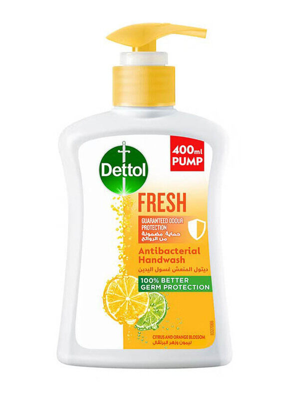 

Dettol Citrus & Orange Blossom Fragrance Fresh Handwash Liquid Soap Pump, 400ml