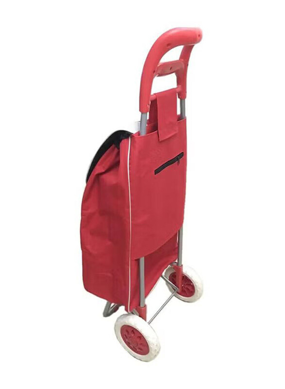 Portable Foldable Trolley Bag, Red