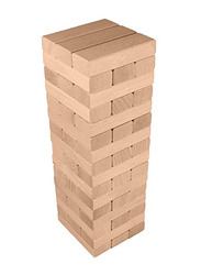 Wooden Stacking Blocks, 48 Pieces, Ages 3+, WD-09567, Beige