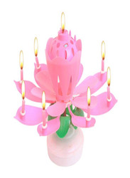 Flower Shaped Rotating Musical Candle, 2724630928951, Multicolour