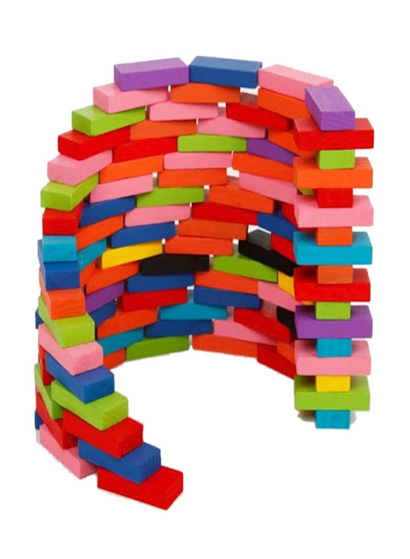 Rainbow Dominoes Wooden Blocks Baby Children, 120 Pieces, Ages 3+