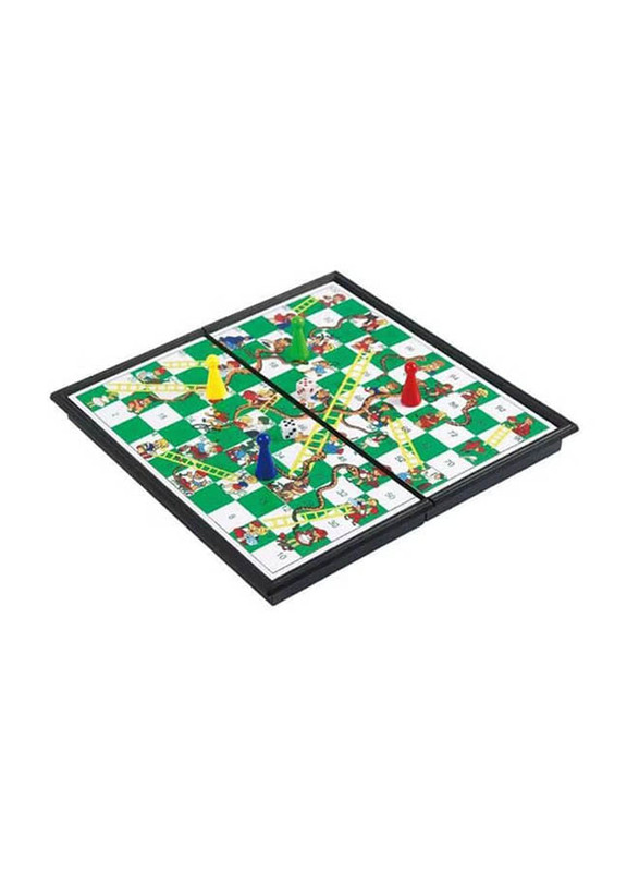 Family Time 6-Piece Magnetic Snake Ladder Board Game, Multicolour