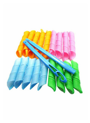 Magic Leverag 18-Pieces Hair Curler Set, Yellow/Pink/Green/Blue