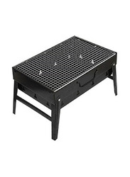 39.6cm The Portable Alumstel Charcoal Grill for Picnics and Gardens, Black