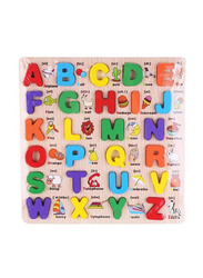 Unique Baby Kids Wooden Learning Capital Alphabet Early Educational Development Toy, Multicolour