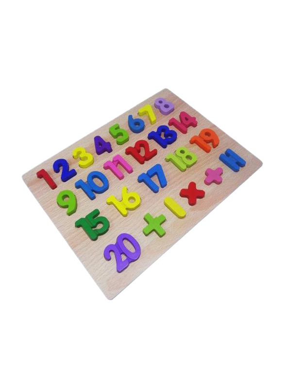 Webby 26-Piece Wooden Numbers Puzzle Toy
