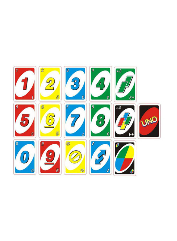 Uno Family Fun Card Game, Age 7+, 8.8 x 5.6cm, Multicolour