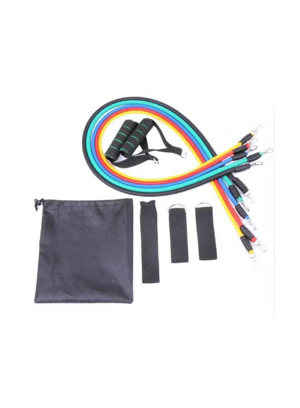 

Generic Elastic Yoga Resistance Band Set, 11 Piece, Multicolour